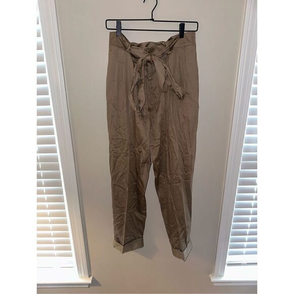 Marc by Marc Jacobs Tan Tie Waist Straight Leg Pants Size 6 - Picture 1 of 3